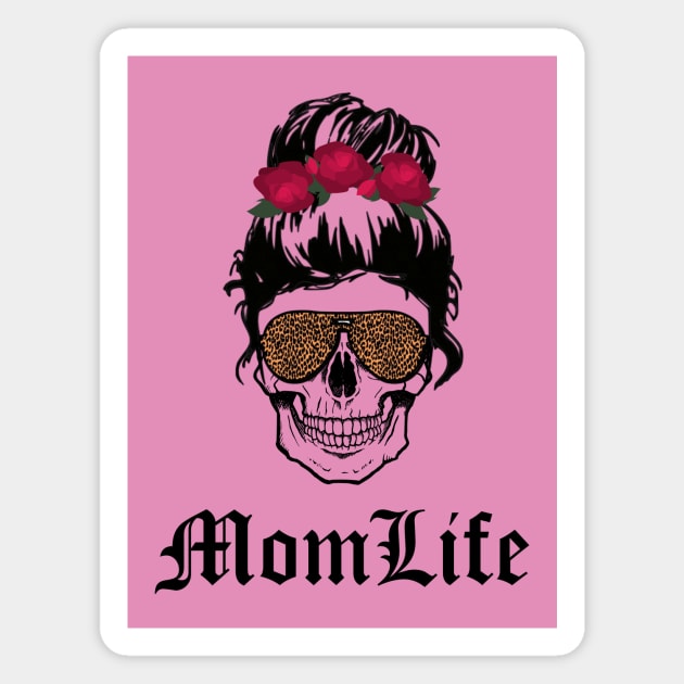 Mom Life Skull Magnet by BBbtq